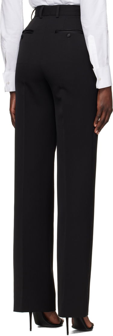 Панталони Dolce & Gabbana Dolce&Gabbana Wool Tuxedo Trousers Черно | FTC8ZT FU21E, 2