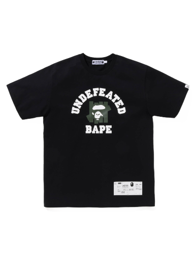 Тениска BAPE Undefeated x College Tee Черно | 1I73-110-921