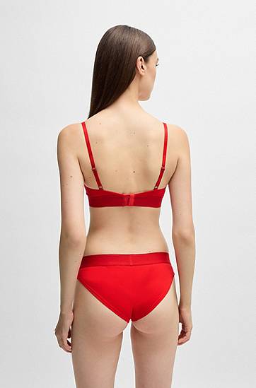 Сутиен BOSS HUGO Stretch Cotton Triangle Bra Червено | 50503098, 1