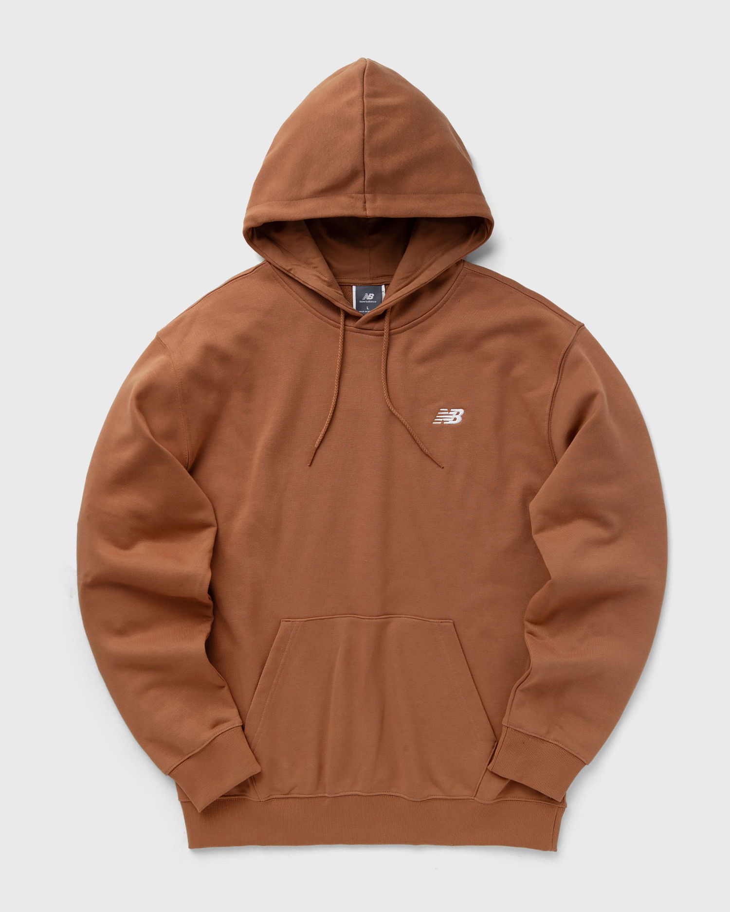 Суитчър New Balance Small Logo French Terry Hoodie Кафяво | MT41508-WUT, 0