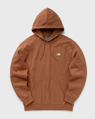 Суитчър New Balance Small Logo French Terry Hoodie Кафяво | MT41508-WUT, 0