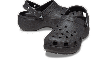 Кецове и обувки Crocs Classic Platform Glitter Clogs Black Черно | 207241-001, 1