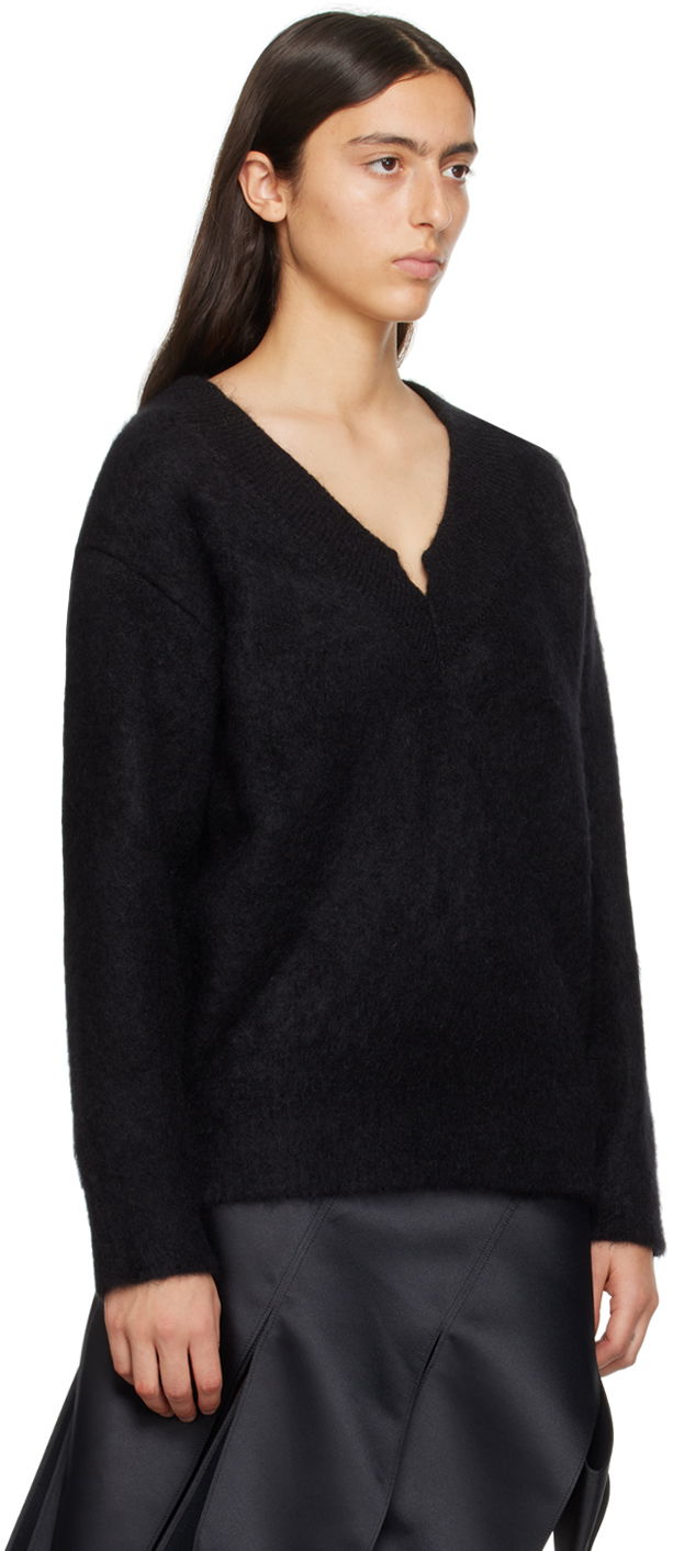 Пуловер We11done We11done V-Neck Knit Sweater Черно | WD-KT3-23-658-W-BK, 1