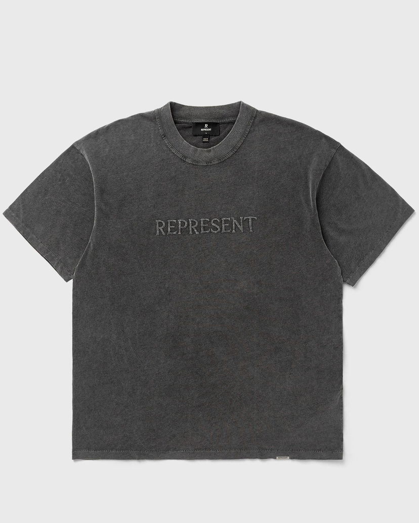 Тениска Represent Clo Serif Logo Embroidered T-Shirt Черно | MLM100234-47