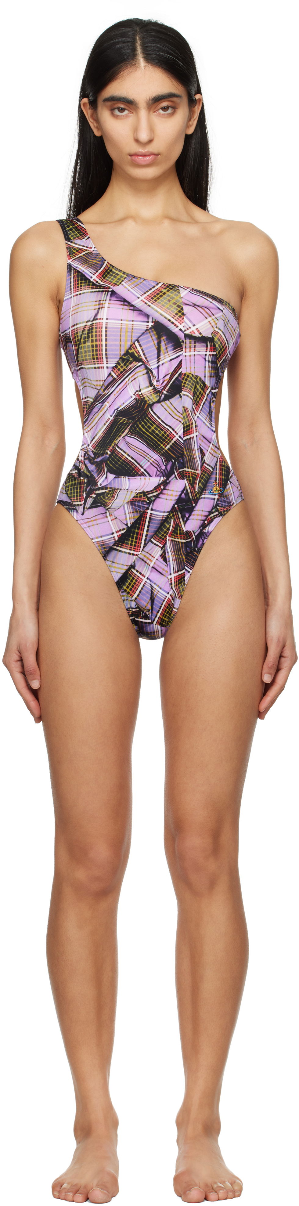 Бански Vivienne Westwood Vivienne Westwood One Shoulder Swimsuit Лилаво | 8101000H-J0099-, 0