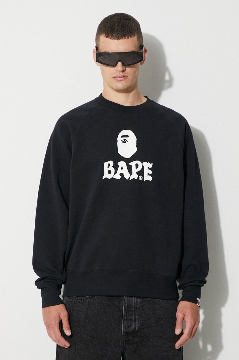 Суитчър BAPE Printed Sweatshirt Черно | 001SWI801001M