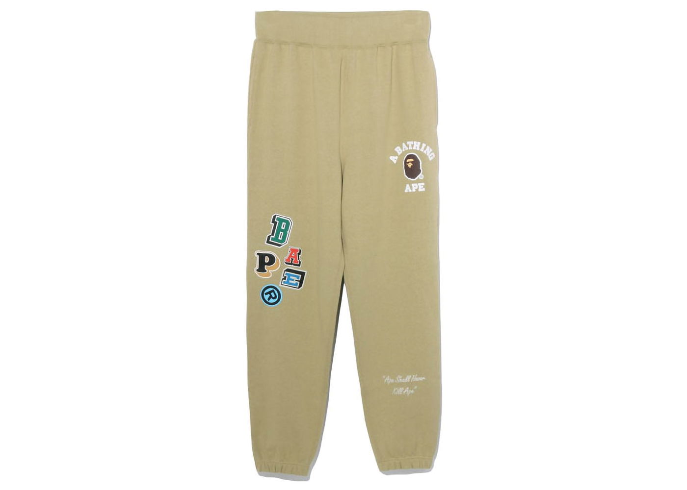 Спортни панталони BAPE Multi Fonts Sweatpants Бежово | 1I30-152-001, 0