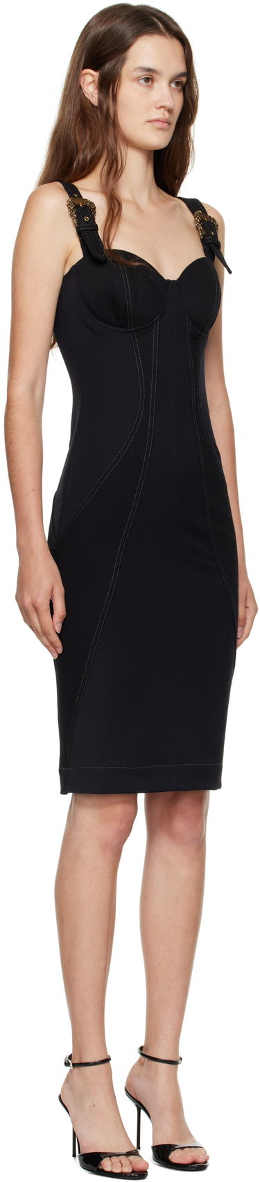 Pокля Versace Versace Jeans Couture Slouchy Minidress Черно | E79HAO94M_EDT037, 1