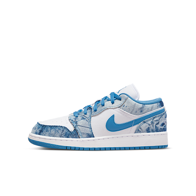 Кецове и обувки Jordan Air Jordan 1 Low "Washed Denim" GS Синьо | DM8947-100, 0
