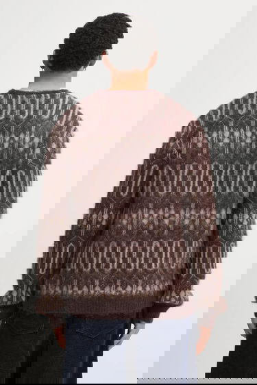 Пуловер Needles Geometric Mohair Blend Cardigan Кафяво | RW357, 2