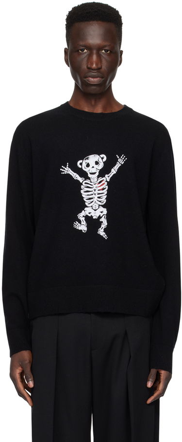 Пуловер We11done We11done Teddy Skeleton Sweater Черно | WD-KT1-24-629-U-BK, 0