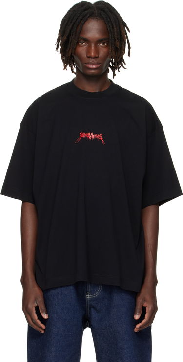 Тениска VETEMENTS Vetements Metal Logo Regular Fit T-Shirt Черно | UH76TR600B, 0