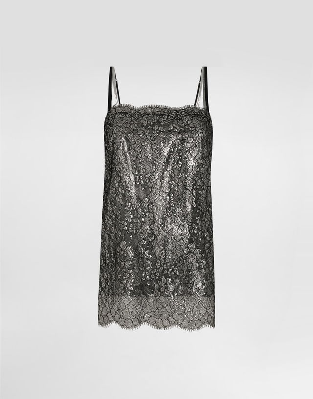 Lamé Lace Top