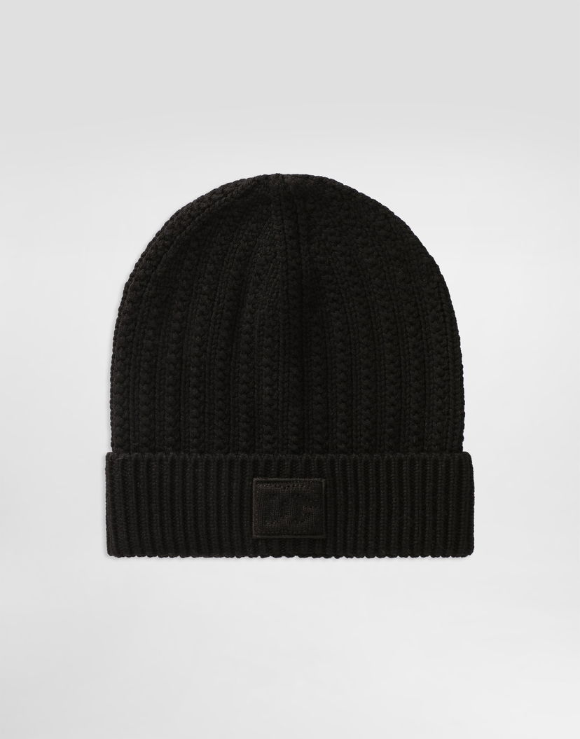 Шапка Dolce & Gabbana Dolce & Gabbana Cable-Knit Beanie Черно | GX21KZJDVCMN0000