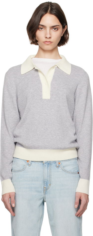 Пуловер RE/DONE Re/Done Color Block Polo Сиво | 793-10WCLBPOL, 0