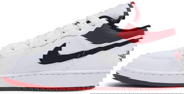 Кецове и обувки Jordan Air Jordan 1 Low "White Gym Red" GS Бяло | 553560-118, 2