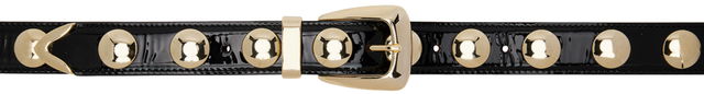 Benny' Studded Patent Leather Belt