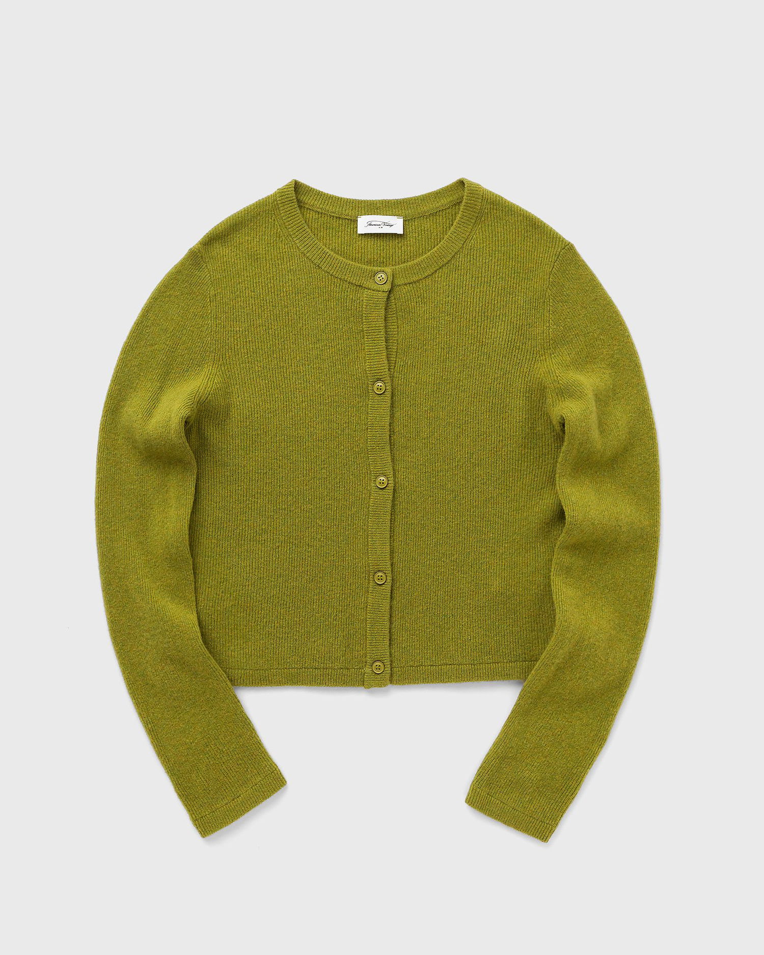 Пуловер American Vintage RAXOW VEST Cardigan Зелено | RAX19AH24-CAMELEON-CHINE, 0