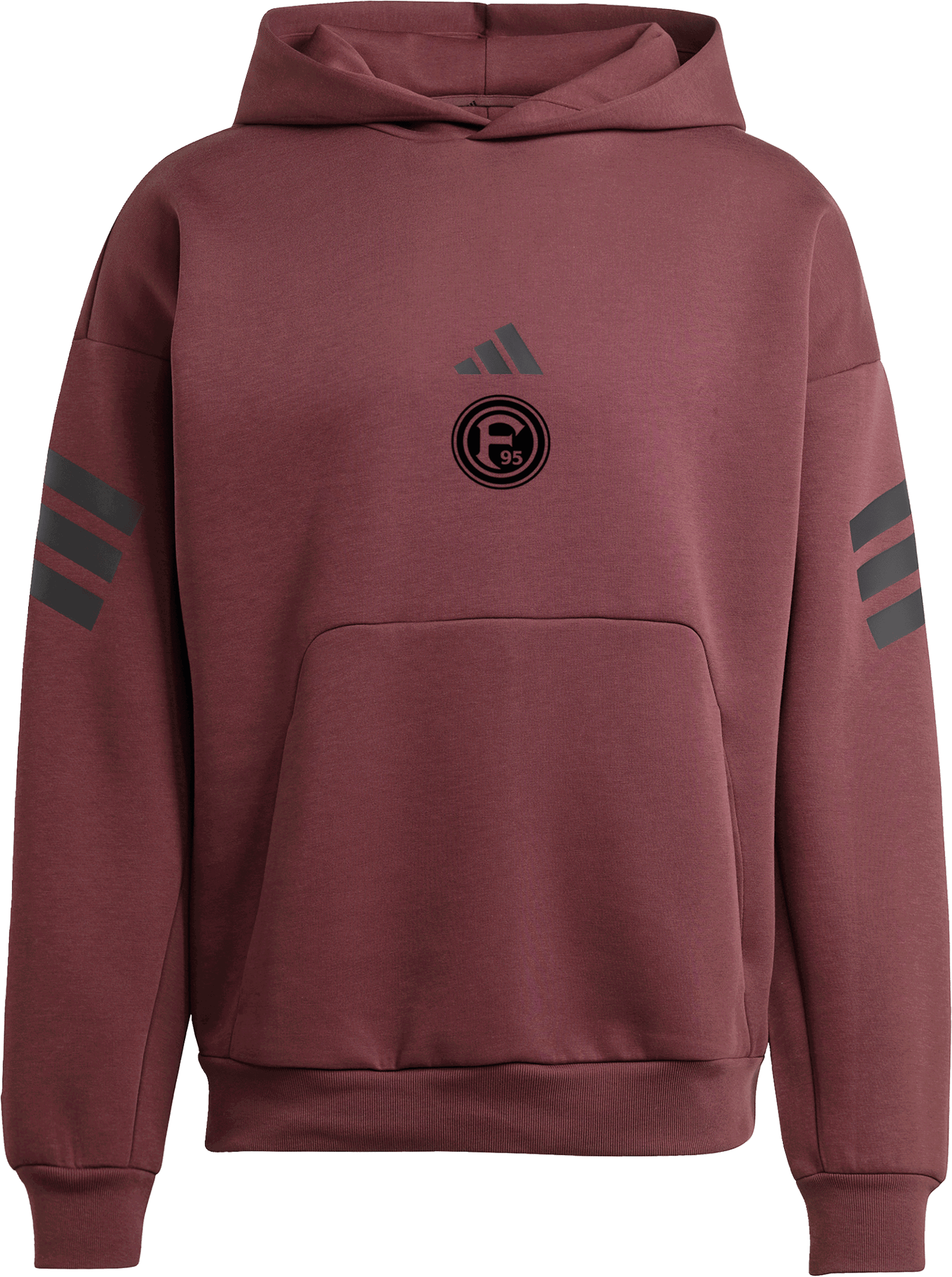 Суитчър adidas Originals Fortuna Düsseldorf Graphic Print Striped Hoodie Бургунди | 6f95jd4857, 0