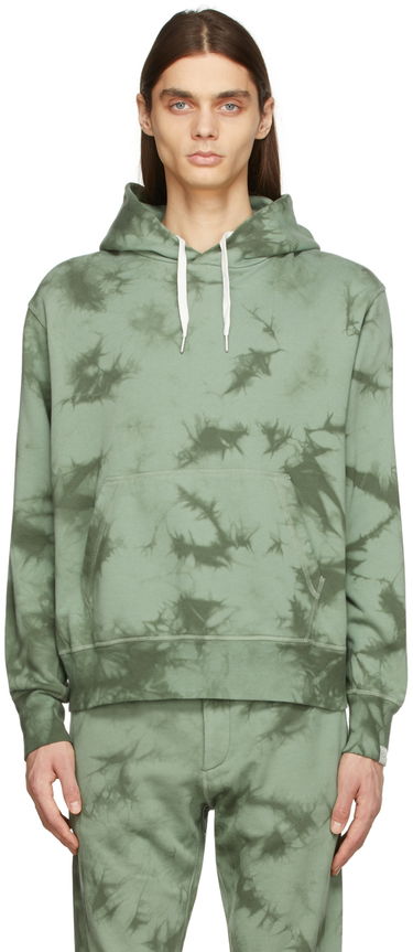 Суитчър rag & bone Tie-Dye Terry Hoodie by Зелено | MBC22ST020P120, 0