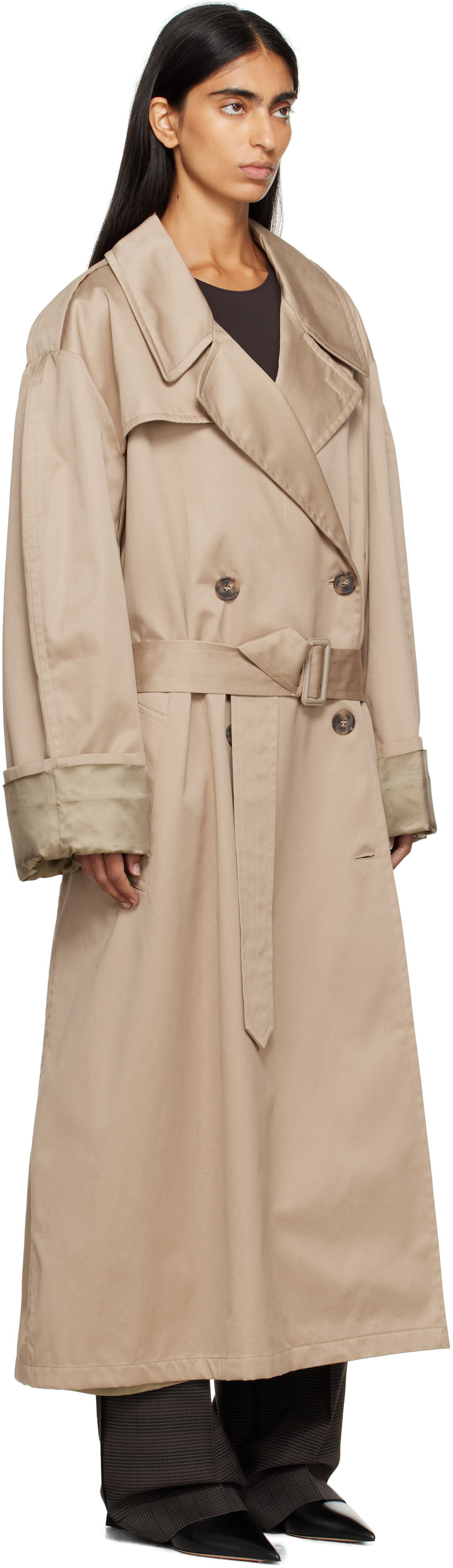 Тренчкот Maison Margiela MM6 Maison Margiela Cotton Trench Coat Бежово | S52AH0081 M35368, 1