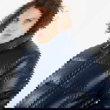 Пухо яке Tommy Hilfiger Shiny Down Stand Puffer Jacket Тъмно синьо | MW0MW40617 C1G, 2