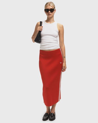 Пола adidas Performance Adicolor 3-Stripes Knit Skirt Червено | JW2660, 1
