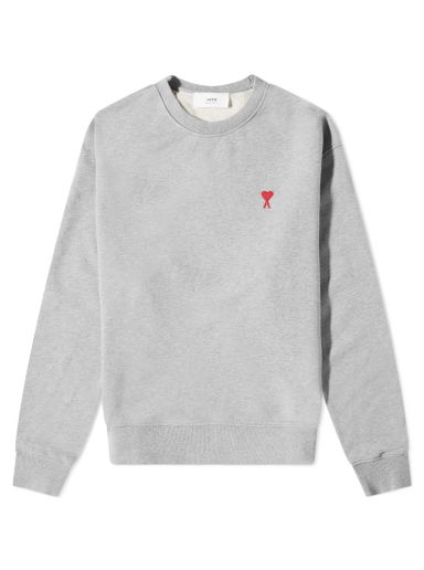 Суитчър AMI Small Heart Crewneck Sweatshirt Сиво | BFUSW001-730-055