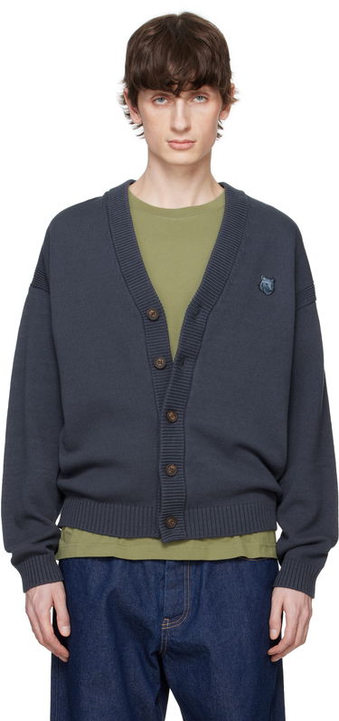 Пуловер MAISON KITSUNÉ Maison Kitsuné Bold Fox Head Patch Comfort Cardigan Сиво | OM00502KT1099, 0