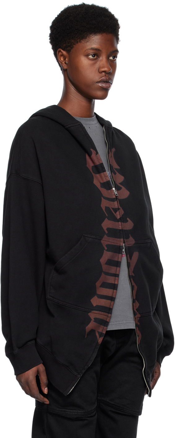 Суитчър We11done Printed Hoodie by Черно | WD-TJ0-24-812-U-BK, 1