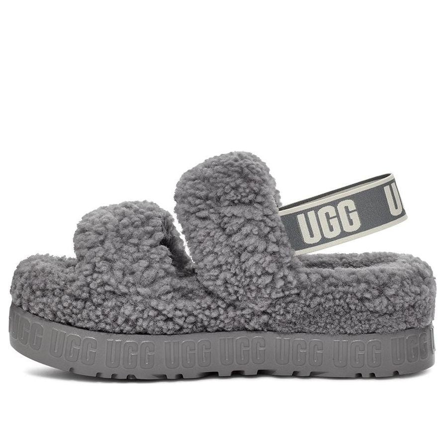 Кецове и обувки UGG Oh Fluffita Slides Сиво | 1120876-LGH, 0