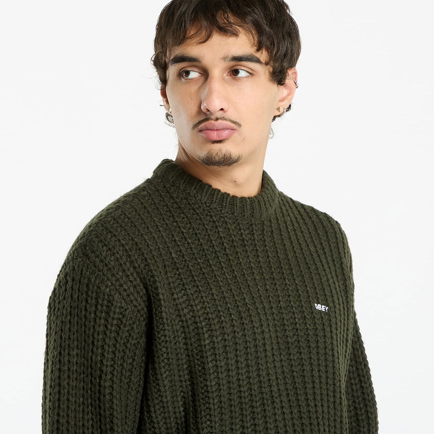 Пуловер OBEY OBEY Bold Chunky Sweater Зелено | 151000108-RSI, 1