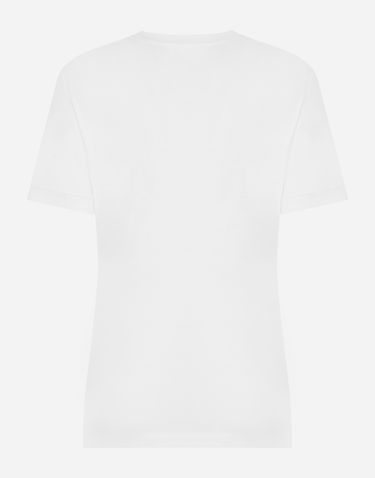 Тениска Dolce & Gabbana Cotton Jersey T-shirt With Dg Logo Tag Бяло | F8N08TFU7EQW0800, 1