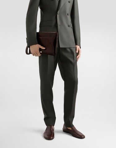 Дамска чанта Dolce & Gabbana Eel Leather Briefcase Clutch with Wrist Strap Кафяво | BP3294A8A5381300, 1