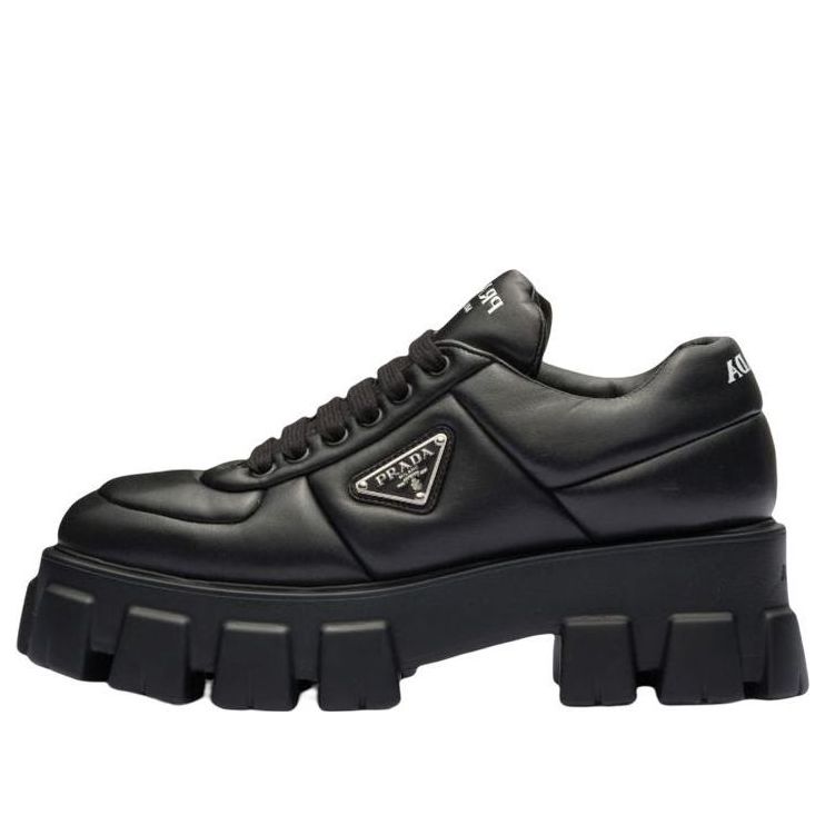 Кецове и обувки Prada Monolith Brushed Leather Shoes Черно | 1E119N_2DL8_F0002_F_055, 0