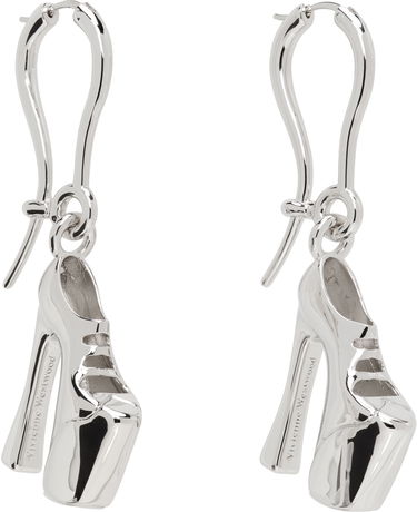 Обеци Vivienne Westwood Vivienne Westwood Silver-Tone Alienor Platform Heel Dangle Earrings Металик | 6202016S-02P019-, 1