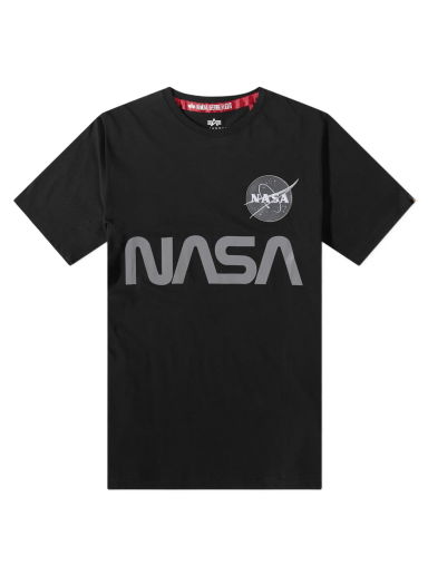 Тениска Alpha Industries NASA Reflective Tee Черно | 178501-03