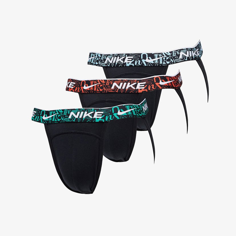 Бельо и чорапи Nike Dri-FIT Everyday Cotton Stretch Jock Strap 3-Pack Черно | 0000KE1013-L50