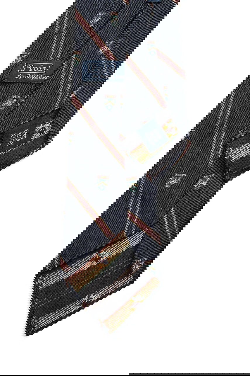 Аксесоари Polo by Ralph Lauren Polo Ralph Lauren Silk Tie with Crest and Stripe Pattern Многоцветен | 712971857, 1