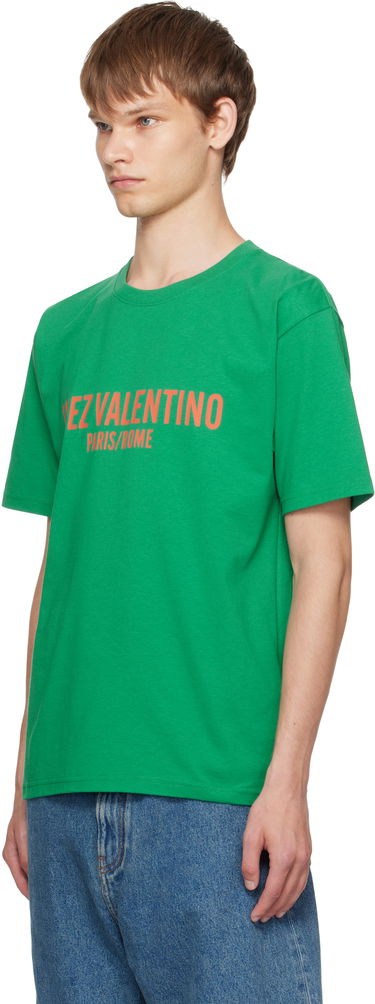 Тениска Valentino Valentino 'Chez Valentino' Print T-Shirt Зелено | 7V3MG16PAPG, 3