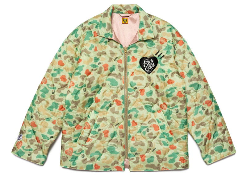 Яке бомбър Human Made Girls Don't Cry Heart Camo Print Jacket Зелено | XX25JK004