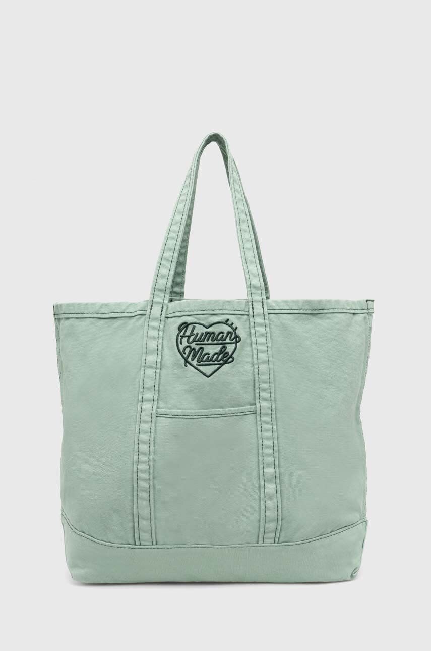 Голяма пазарска чанта Human Made Garment Dyed Tote Bag Зелено | HM27GD037, 0