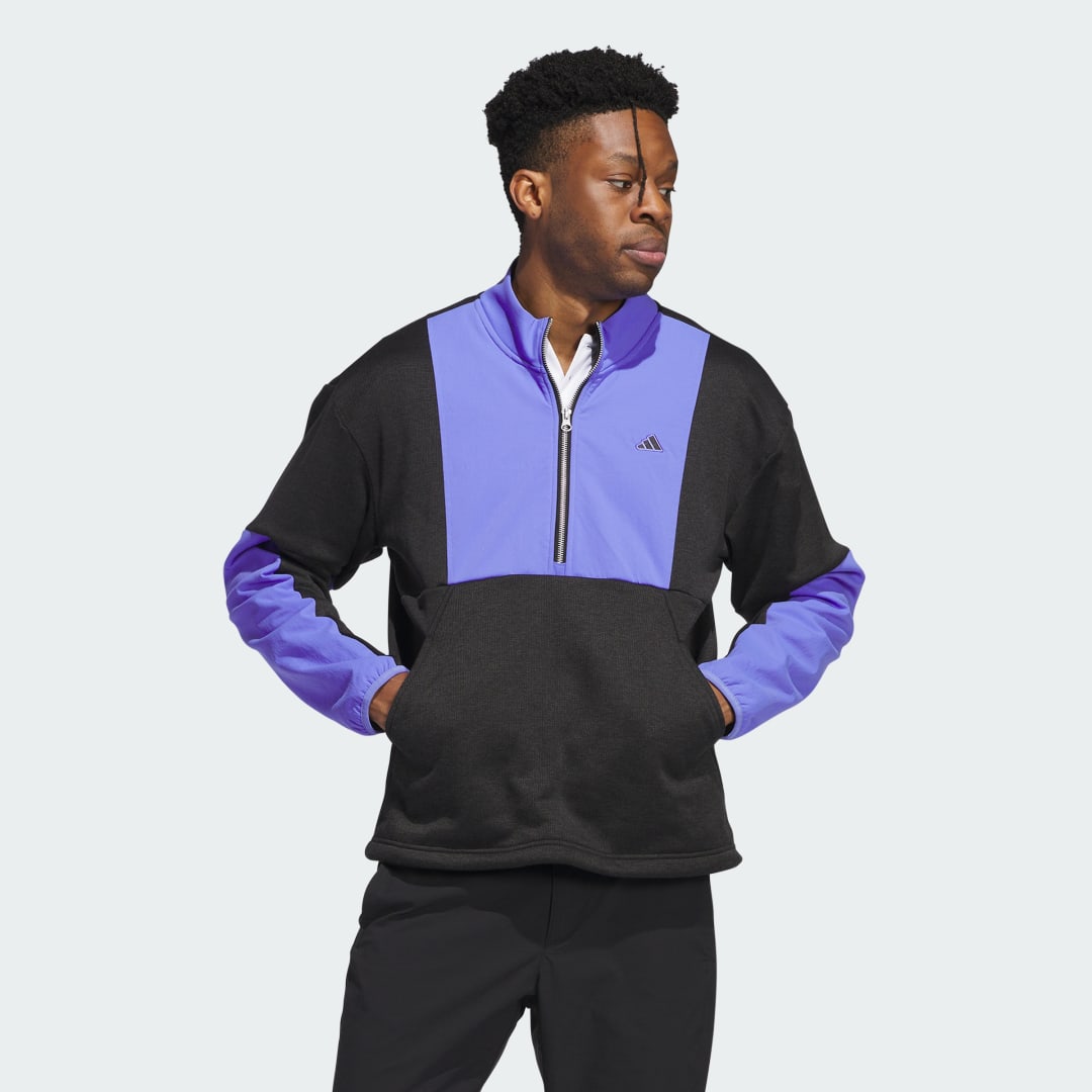 Суитчър adidas Performance Go-to Dwr Hybrid Half Zip Лилаво | IZ2931, 0