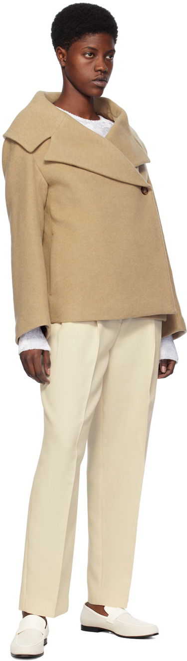 Яке TOTEME TOTEME Wrap Jacket Бежово | 241-WRO981-FB0055, 3