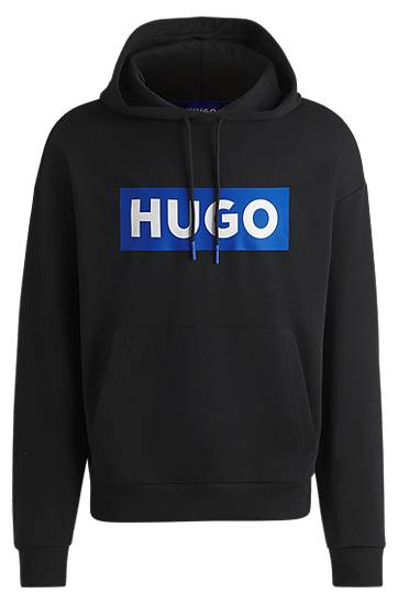 Regular-Fit Terry Hoodie with Logo Print