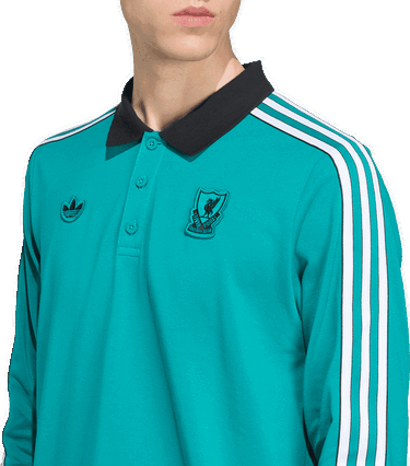 Поло тениска adidas Performance Liverpool FC Terrace Icons Тюркоазено | JW5471, 3