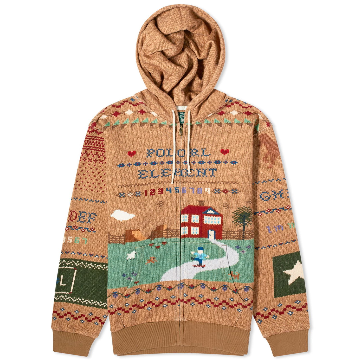 Суитчър Polo by Ralph Lauren Element x Sherpa Zip Hoodie Кафяво | 710917149001, 0