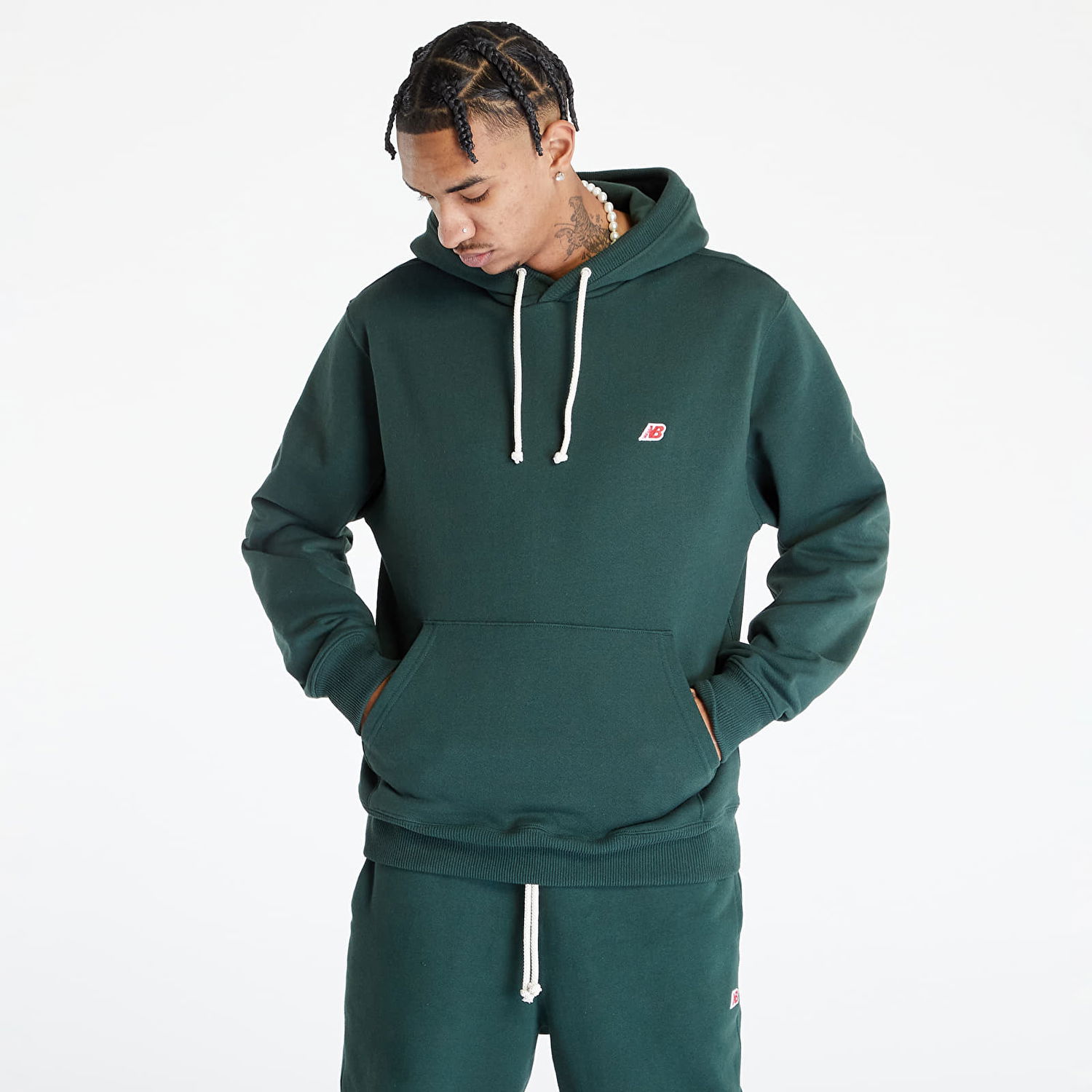 Суитчър New Balance Made in USA Hoody Зелено | MT21540-MTN, 1