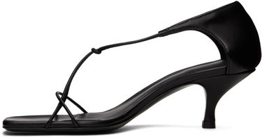 Грижа за обувките TOTEME TOTEME 'The Leather Knot' Heeled Sandals Черно | 242-WAS2057-LE0014, 2