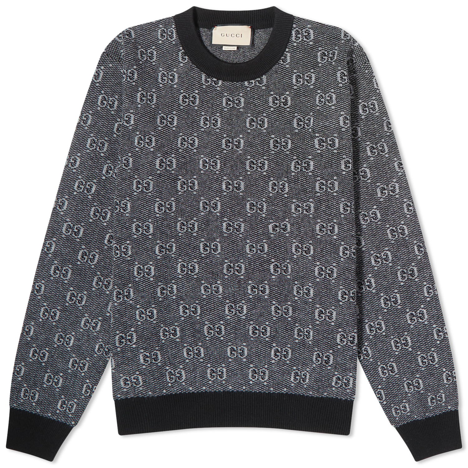 Пуловер Gucci GG Logo Crewneck Сиво | 761549-XKDK5-1230, 0